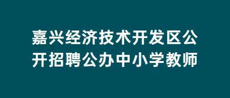 嘉兴经济技术开发区公开招聘公办中小学教师