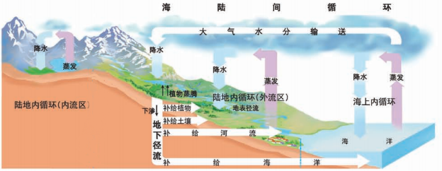 浙江教师招聘笔试：中学地理知识点-水循环的过程和意义